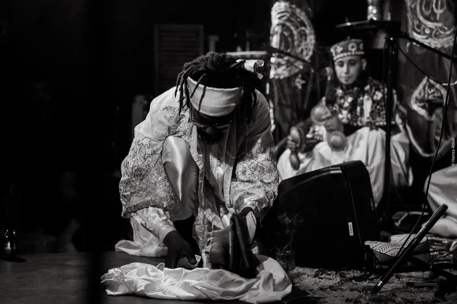 Moment rituel pendant une lila gnawa